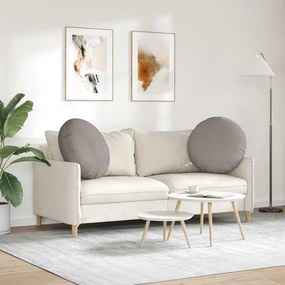 vidaXL Μαξιλάρια καθισμάτων 2 pcs Taupe Ø80 x 29 εκ ύφασμα