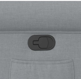 vidaXL Πολυθρόνα Ανακλινόμενη Ανοιχτό Γκρι Υφασμάτινη