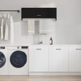 vidaXL Ντουλάπι Μαύρη Οξυά 100 x 32,5 x 35 cm Επεξεργασμένο ξύλο