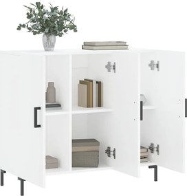 vidaXL Μπουφές Λευκός 90 x 34 x 80 εκ. από Επεξεργασμένο Ξύλο