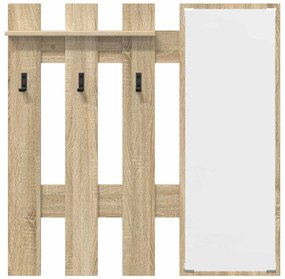 vidaXL Τοίχου Κρεμάστρα Επιτοίχιο Sonoma Oak 100 x 10 x 100 εκ