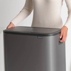 Κάδος απορριμμάτων Brabantia Bo Touch 60L, Ομαλό και αθόρυβο άνοιγμα, Μεγάλο άνοιγμα, Χάλκινο