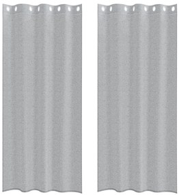 vidaXL Κουρτίνες 2 pcs Σκούρο γκρι 140 x 225 cm Πολυεστέρας