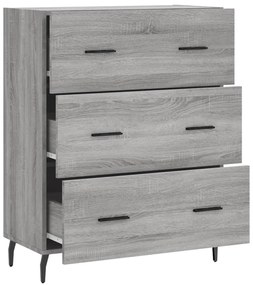 vidaXL Ντουλάπι Γκρι Sonoma 69,5 x 34 x 90 εκ. από Επεξεργασμένο Ξύλο