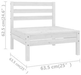 vidaXL Σαλόνι Κήπου 13 Τεμαχίων Λευκό από Ξύλο Πεύκου