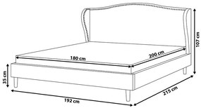 Κρεβάτι Berwyn 722, Διπλό, Γκρι, 180x200, Ταπισερί, Τάβλες για Κρεβάτι, 192x215x107cm, 49 kg, Ξύλο: Ευκάλυπτος | Epipla1.gr