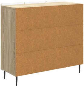 vidaXL Πλαϊνό γραφείο Sonoma Δρυς 89 x 34,5 x 82 εκ.