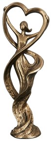 Διακοσμητικό ArteLibre Φιγούρα Χορεύτρια Μπρονζέ Polyresin 7x11x30cm