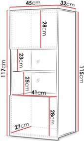 Βιτρίνα Calabrini κρεμαστή-Cashmere