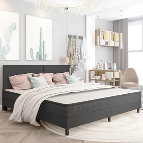 vidaXL Πλαίσιο Κρεβατιού Boxspring Γκρι 200 x 200 εκ. Υφασμάτινο
