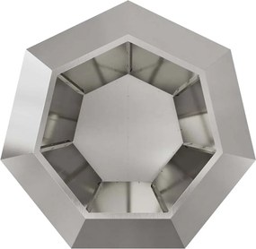 vidaXL Γλάστρα Ασημί 100 x 100 x 80 εκ Ανοξείδωτο ατσάλι