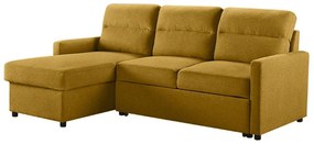 Καναπές Κρεβάτι Γωνιακός Μουσταρδί 213x148x93