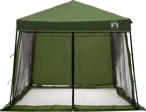 vidaXL Σετ Σκηνών Κατασκήνωσης 2 pcs Πράσινο Ταφτάς και Υφάσματα