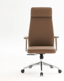 BF8800 Πολυθρόνα Γραφείου Διευθυντή, Pu Cappuccino, Βάση 63x75x115/121cm