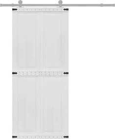 vidaXL Πόρτα Corona Λευκό 90 x 210 cm Επεξεργασμένο ξύλο