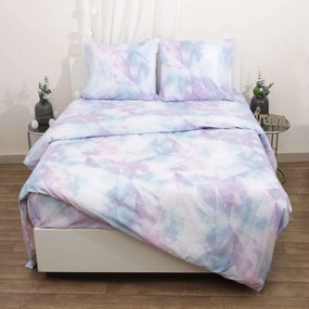 Σεντόνια Σετ 4Τμχ. Γκάλαξυ Viopros King Size 280x270cm Χωρίς Λάστιχο 100% Cotton