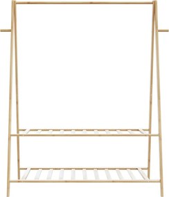 vidaXL Κρεμάστρα Ρούχων με Ράφια 132x45,5x150,5 εκ. Μπαμπού