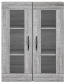 vidaXL Ντουλάπι Γκρι Sonoma 69,5 x 34 x 180 εκ. Επεξεργασμένο Ξύλο