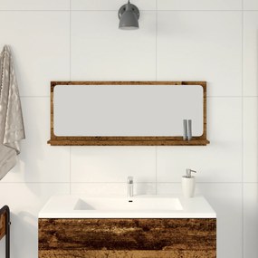 vidaXL Καθρέφτης μπάνιου από παλιό ξύλο 90x10,5x37 εκ. Επεξεργασμένο ξύλο
