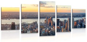 Πανοραμική εικόνα της πόλης Νέα Υόρκη 5 τμημάτων - 200x100