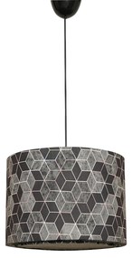 ΦΩΤΙΣΤΙΚΟ ΟΡΟΦΗΣ ΚΡΕΜΑΣΤΟ FB97369 ΜΕΤΑΛΛΟ ΚΑΙ ΥΦΑΣΜΑ ΜΑΥΡΟ ΓΚΡΙ 28x28x65Υ εκ. 0534401