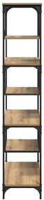 vidaXL Βιβλιοθήκη artisan δρυς 81 x 36 x 176 εκ Επεξεργασμένο ξύλο