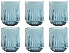 Σετ ποτηριών Home ESPRIT Μπλε Κρυστάλλινο (x6)