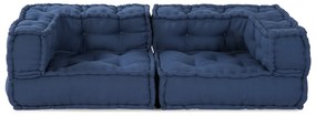 vidaXL Μοντέρνο Pouffe Ινδigo 140x70x36 Ύφασμα