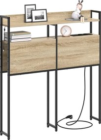 vidaXL Κεφαλάρι Αποθήκης με ράφι Sonoma Δρυς 80 cm Επεξεργασμένο ξύλο