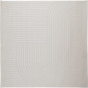 vidaXL Χαλιά χώρου τετράγωνο PALMERAS Κρεμ 120 x 120 cm Πολυεστέρας