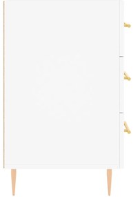 vidaXL Κομοδίνο Λευκό 40 x 40 x 66 εκ. από Επεξεργασμένο Ξύλο