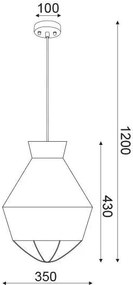 Φωτιστικό οροφής Blush-Καφέ-Διάμετρος 45 εκ.
