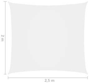 Πανί Σκίασης Ορθογώνιο Λευκό 2 x 2,5 μ. από Ύφασμα Oxford - Λευκό