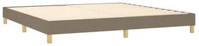 Πλαίσιο Κρεβατιού Boxspring Taupe 200x200 εκ. Υφασμάτινο - Μπεζ-Γκρι
