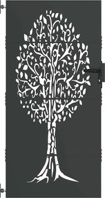 vidaXL Πύλη Κήπου 85 x 175 cm Ατσάλι με Επικάλυψη Πούδρας Κλειδώσιμο
