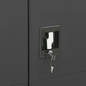 vidaXL Φοριαμός Ανθρακί 90 x 40 x 180 εκ. Ατσάλινος