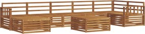 vidaXL Σειρά Καναπέ Εξωτερικού 8 pcs Φυσικό