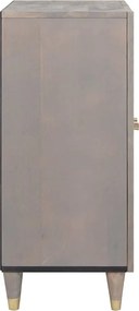 vidaXL Πλαϊνό γραφείο Γκρι και Χρυσό 60 x 33 x 75 cm