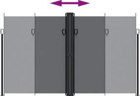 vidaXL Σκίαστρο Πλαϊνό Συρόμενο Μαύρο 200 x 1000 εκ.