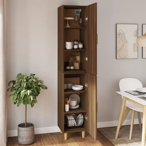 vidaXL Ντουλάπι Καφέ Δρυς 34,5 x 34 x 180 εκ. από Επεξεργασμένο Ξύλο