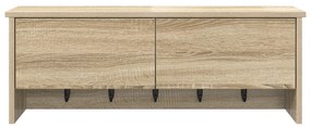 vidaXL Τοίχου Κρεμάστρα Sonoma Δρυς 80 x 20 x 30 cm Επεξεργασμένο ξύλο