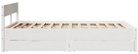 vidaXL Σκελετός Κρεβ. Χωρίς Στρώμα Λευκό 120x200 εκ Μασίφ Πεύκο