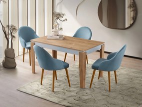 Τραπέζι Τραπεζαρίας Δρυς / Λευκό ASOS 140x80x75