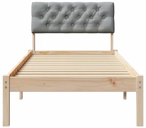 vidaXL Σκελετός Κρεβατιού Καφέ και ανοιχτό γκρι 75 x 190 cm