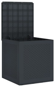 vidaXL Κιβώτιο Αποθήκευσης Ανθρακί 55x53x57 cm PP