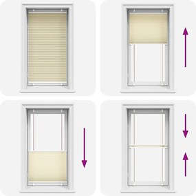 vidaXL Πλισέ περσίδα Κρέμα 80x100 cm Πλάτος υφάσματος 79,4 cm