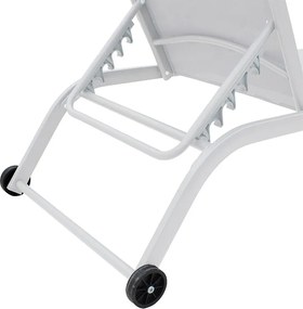 Ξαπλώστρα Jaipur pakoworld αλουμίνιο λευκό-textilene λευκό