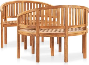 VidaXL Σετ Σαλονιού Κήπου 3 τεμ. από Ξύλο Teak