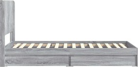 vidaXL Καλάθι με αποθήκη και κεφαλάρι Γκρι Sonoma 75 x 190 cm