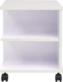 vidaXL Ραφιέρα με Ρόδες Λευκό Χρώμα 50 x 35 x 42 εκ.